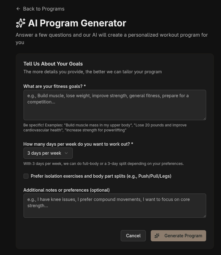 AI Program Generator